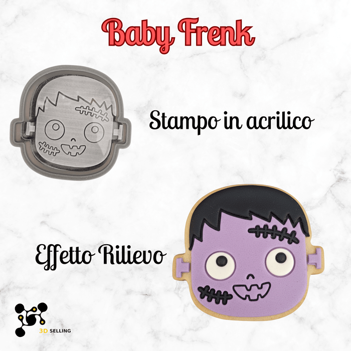SELLING3D Casa, arredamento e bricolage:Articoli per cucina e bar:Accessori per pasticceria:Altro accessori per pasticceria Baby Frenk Kit Halloween in rilievo in Acrilico 8x