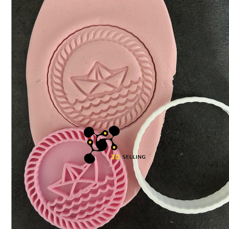 Barchetta con cornice cookie cutter formina tagliabiscotti - 3d Selling