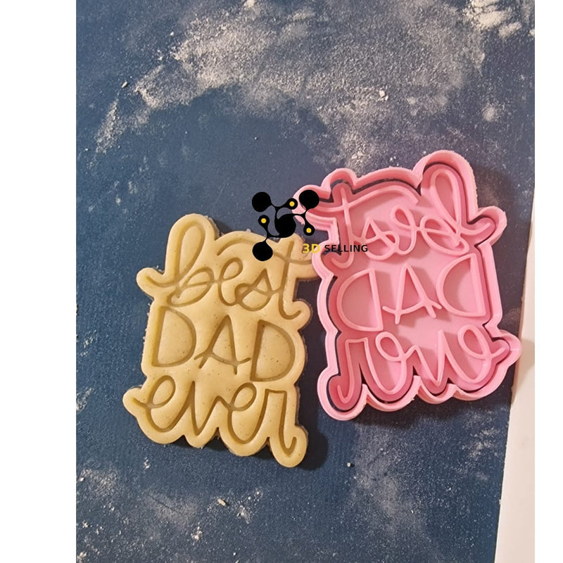 Best Dad Ever 9cm cookie cutter formina tagliabiscotti - 3d Selling