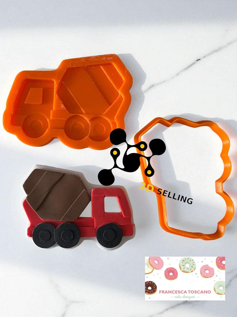 Betoniera cutter in 3D 8cm - 3d Selling