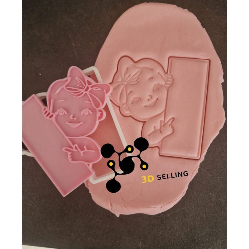 Bimba segnaposto Mod2 cookie cutter formina tagliabiscotti - 3d Selling