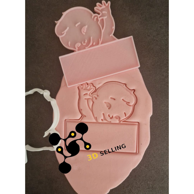 Bimbo segnaposto Mod3 cookie cutter formina tagliabiscotti - 3d Selling