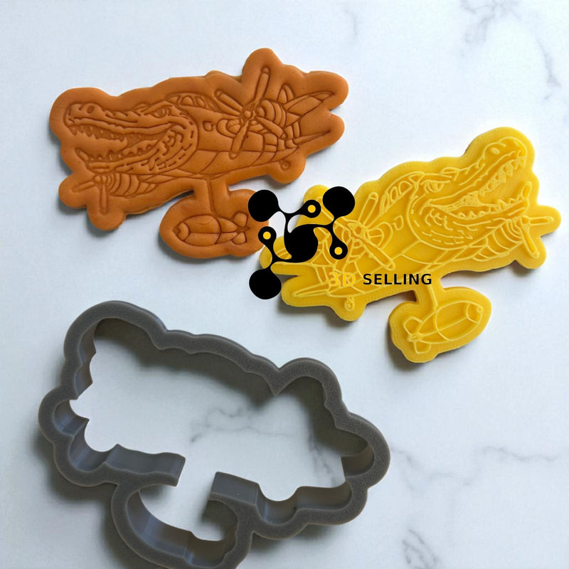 Bombardiro Crocodilo cookie cutter - 3d Selling