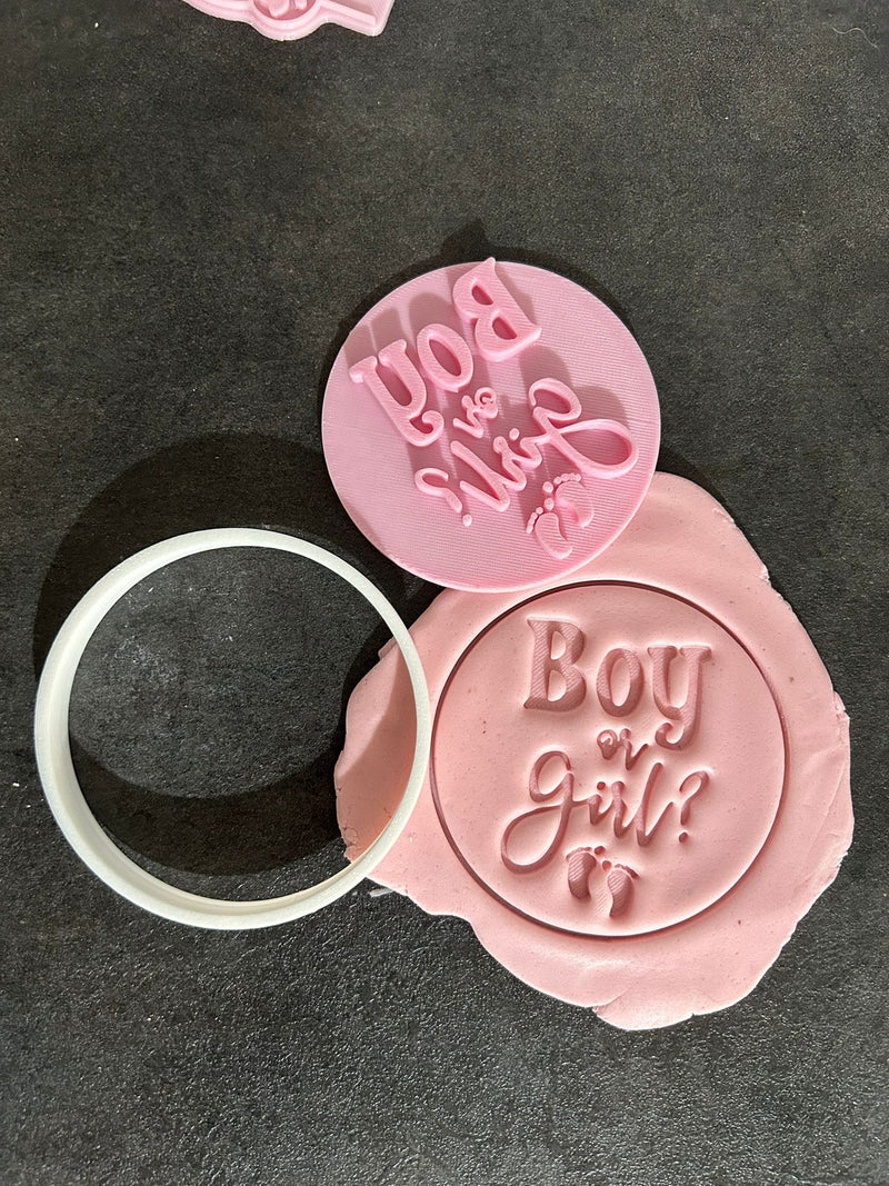 Boy Or girl ? cookie cutter formina tagliabiscotti - 3d Selling