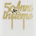 SELLING3D Casa, arredamento e bricolage:Articoli per cucina e bar:Accessori per pasticceria:Altro accessori per pasticceria Cake Topper 50 anniversario Plexiglass Specchiato oro