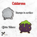 SELLING3D Casa, arredamento e bricolage:Articoli per cucina e bar:Accessori per pasticceria:Altro accessori per pasticceria Calderone Kit Halloween in rilievo in Acrilico 8x