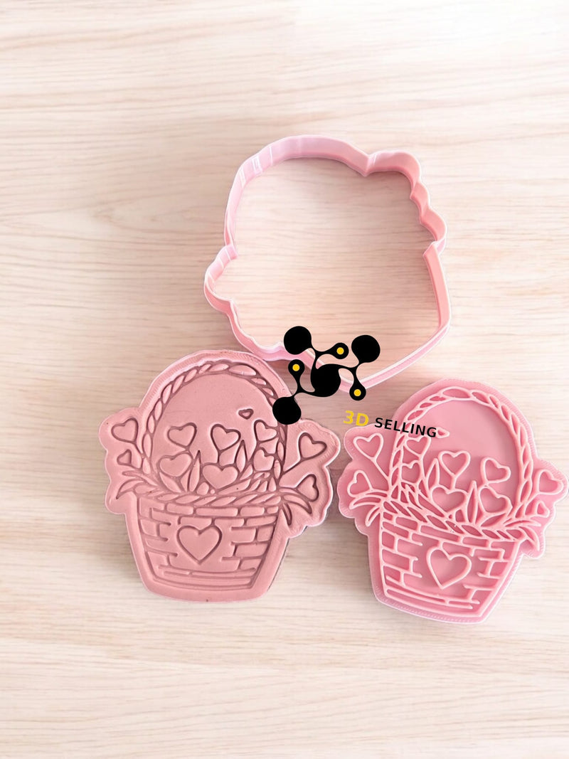 Cestino con cuori - 3d Selling