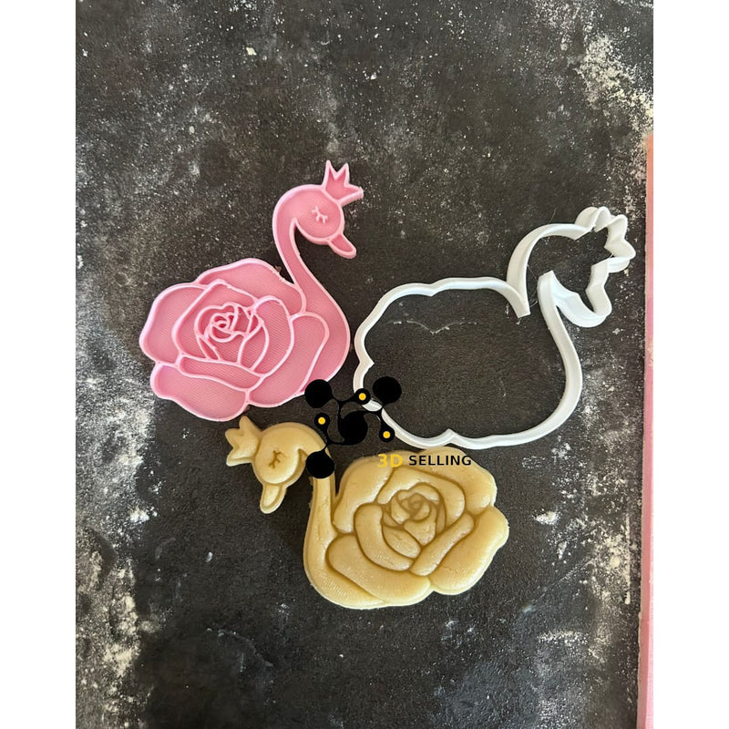 Cigno con rosa - 3d Selling