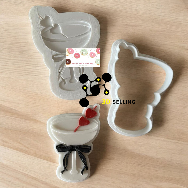 Cocktail stampo in 3D 8cm - 3d Selling