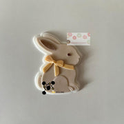 Coniglio con fiocco effetto 3D 8.5cm - 3d Selling