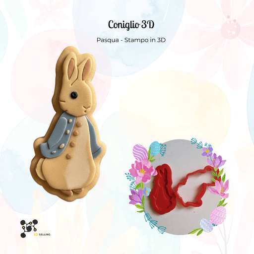 SELLING3D Casa, arredamento e bricolage:Articoli per cucina e bar:Accessori per pasticceria:Altro accessori per pasticceria Coniglio stampo in 3D