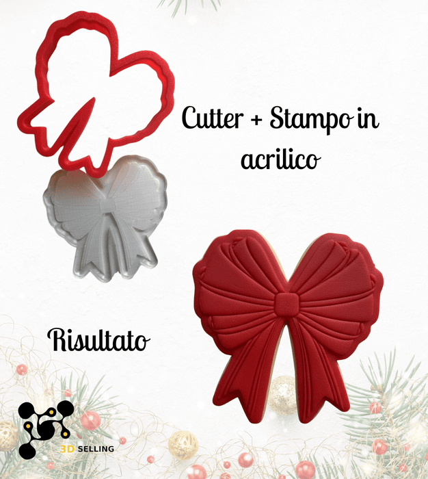 SELLING3D Casa, arredamento e bricolage:Articoli per cucina e bar:Accessori per pasticceria:Altro accessori per pasticceria Cookie cutter formine biscotti fiocco nascita