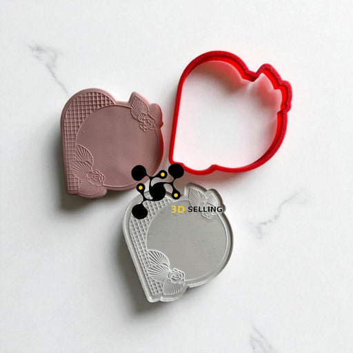 SELLING3D Casa, arredamento e bricolage:Articoli per cucina e bar:Accessori per pasticceria:Altro accessori per pasticceria Cornice con foglie in acrilico 10cm