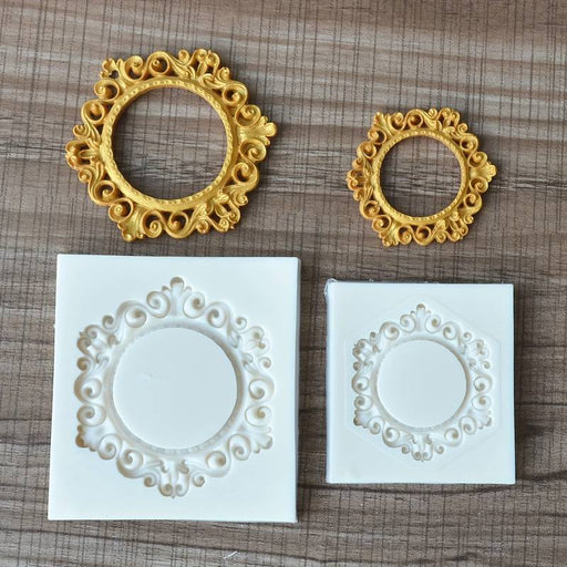 Selling3D Casa, arredamento e bricolage:Articoli per cucina e bar:Accessori per pasticceria:Altro accessori per pasticceria Cornici vintage in silicone kit 2 pezzi
