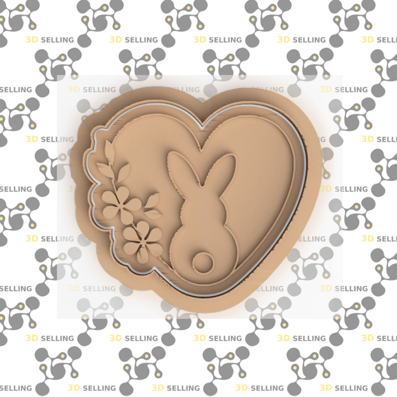 Cuore con coniglio - 3d Selling