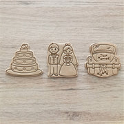 Cutter tema matrimonio set da 3 - 3d Selling