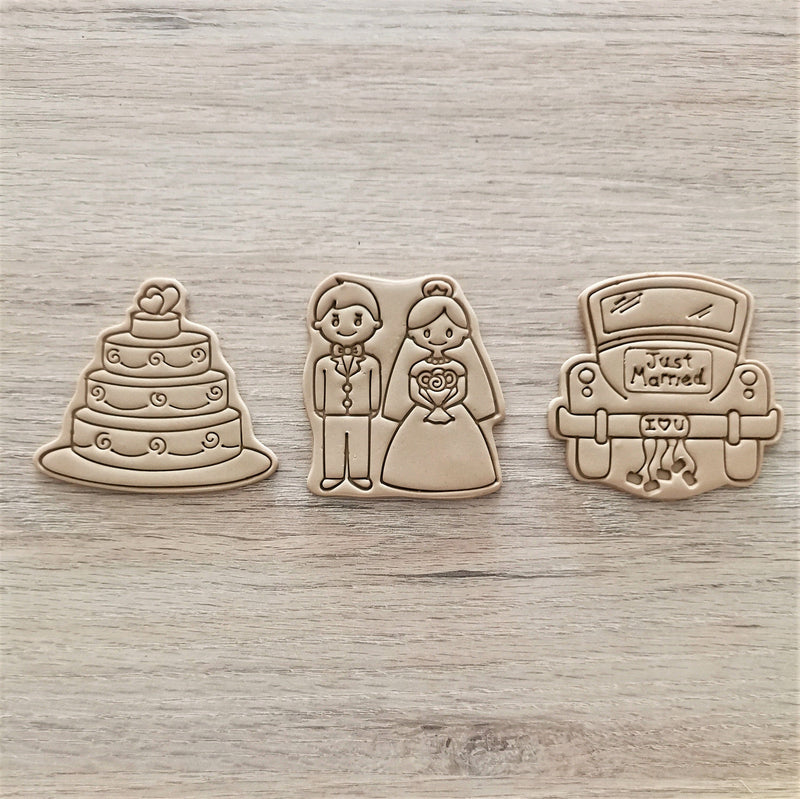 Cutter tema matrimonio set da 3 - 3d Selling