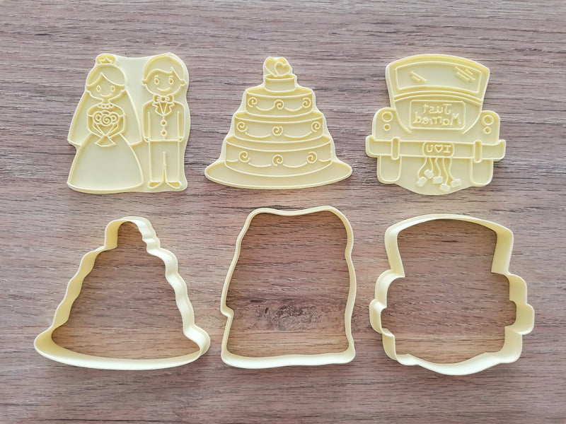 Cutter tema matrimonio set da 3 - 3d Selling