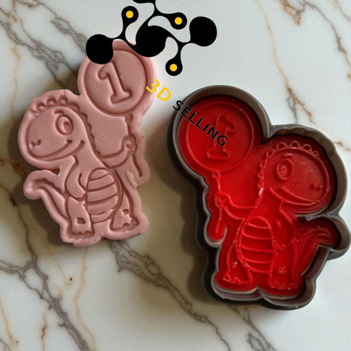 SELLING3D Casa, arredamento e bricolage:Articoli per cucina e bar:Accessori per pasticceria:Altro accessori per pasticceria Dinosauro con palloncino