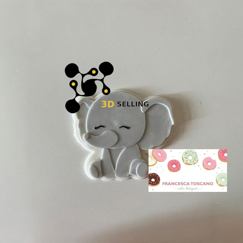 Elefante stampo per biscotti in 3D 8cm - 3d Selling