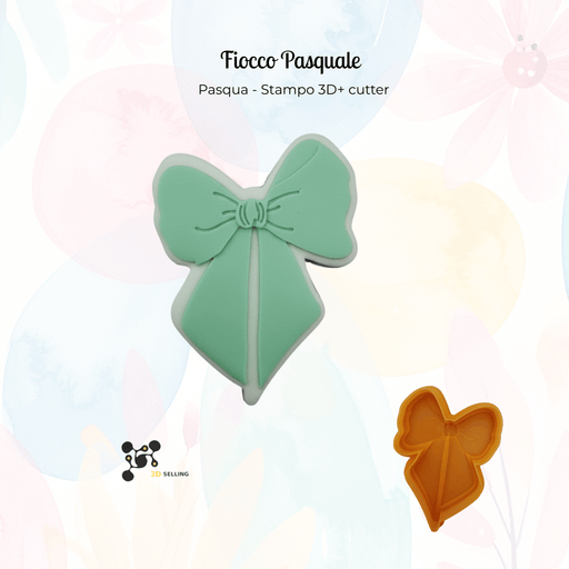 SELLING3D Casa, arredamento e bricolage:Articoli per cucina e bar:Accessori per pasticceria:Altro accessori per pasticceria Fiocco – Cutter  3D Pasqua