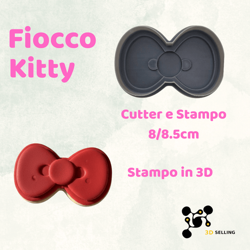SELLING3D Casa, arredamento e bricolage:Articoli per cucina e bar:Accessori per pasticceria:Altro accessori per pasticceria Fiocco gattino stampo in 3D