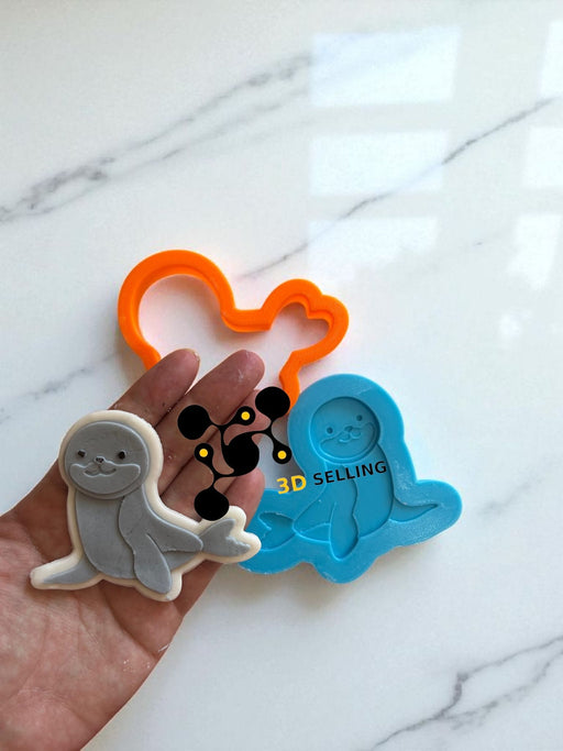 Selling3D Casa, arredamento e bricolage:Articoli per cucina e bar:Accessori per pasticceria:Altro accessori per pasticceria Foca cookie cutter in 3D