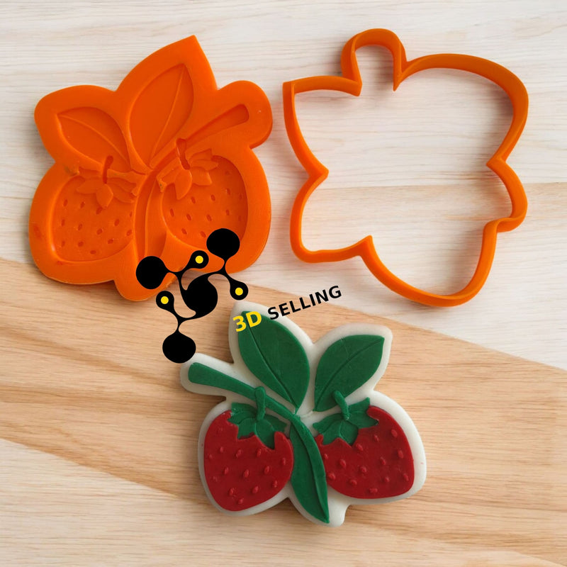 Fragole stampo in 3d 8.5cm - 3d Selling