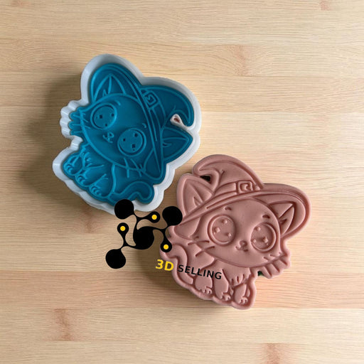 SELLING3D Casa, arredamento e bricolage:Articoli per cucina e bar:Accessori per pasticceria:Altro accessori per pasticceria Gatto con cappello