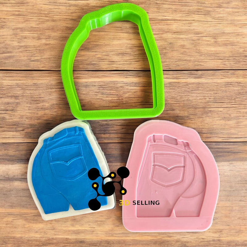 Jeans cookie cutter in 3D 8cm - 3d Selling