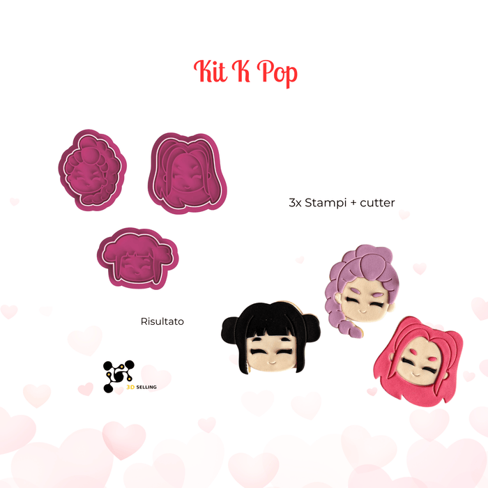 SELLING3D Casa, arredamento e bricolage:Articoli per cucina e bar:Accessori per pasticceria:Altro accessori per pasticceria K Pop set da 3