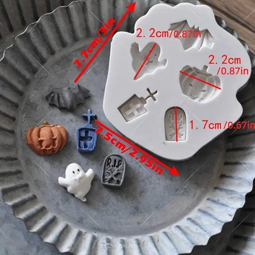 Selling3D Casa, arredamento e bricolage:Articoli per cucina e bar:Accessori per pasticceria:Altro accessori per pasticceria Kit 5 pezzi Stampo silicone di Halloween