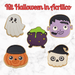 SELLING3D Casa, arredamento e bricolage:Articoli per cucina e bar:Accessori per pasticceria:Altro accessori per pasticceria Kit completo 5 pezzi Kit Halloween in rilievo in Acrilico 8x
