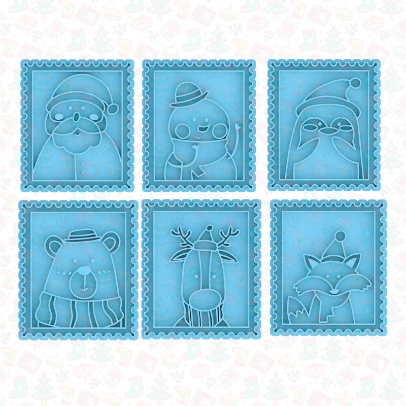 Kit Francobolli Natalizi 8cm - 3d Selling