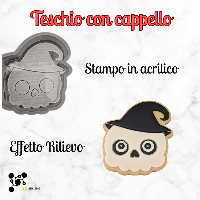 SELLING3D Casa, arredamento e bricolage:Articoli per cucina e bar:Accessori per pasticceria:Altro accessori per pasticceria Kit Halloween in rilievo in Acrilico 8x