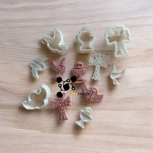 SELLING3D Casa, arredamento e bricolage:Articoli per cucina e bar:Accessori per pasticceria:Altro accessori per pasticceria Kit Mini stampi tema comunione 3cm