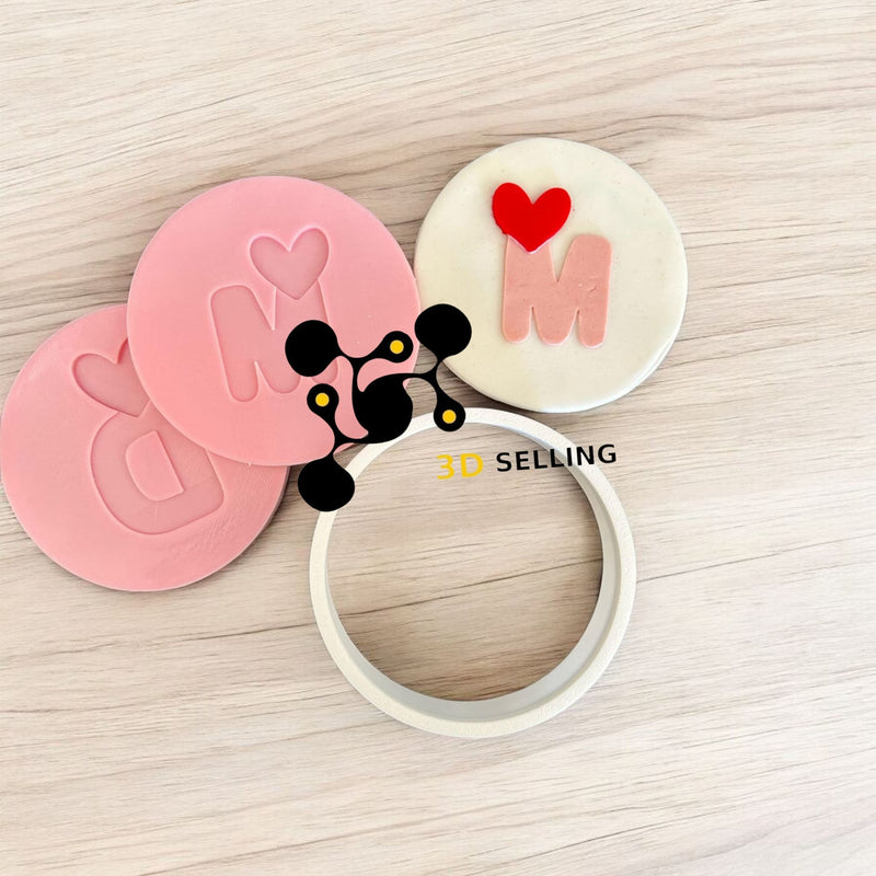 Lettera M stampo in 3D 8cm - 3d Selling