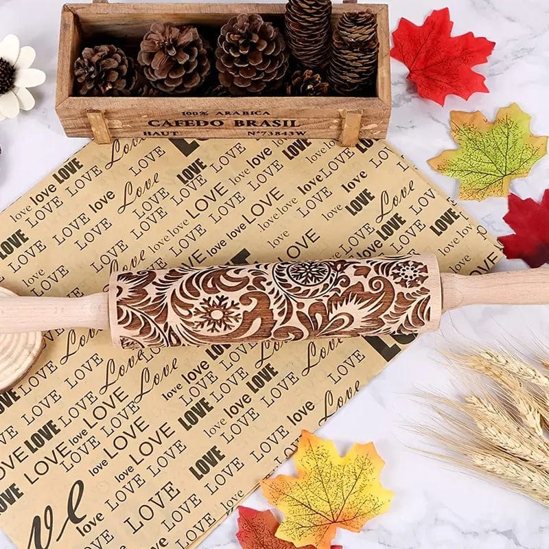 Mattarello decorativo in legno naturale 35cm - 3d Selling