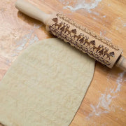 Mattarello decorativo in legno naturale Natalizio Mod2 - 3d Selling
