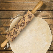 Mattarello decorativo in legno naturale Natalizio Mod3 - 3d Selling
