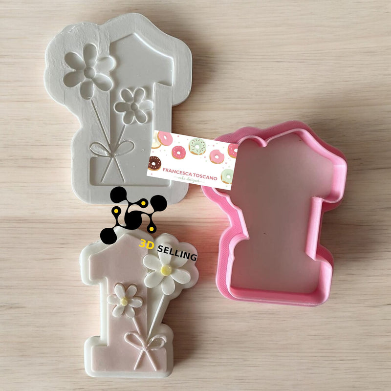 Numero 1 stampo in 3D 8cm - 3d Selling