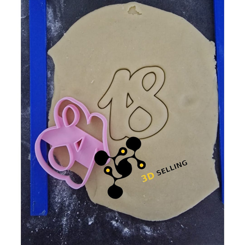 Numero 18 cookie cutter compleanno - 3d Selling