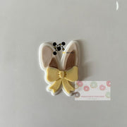 Orecchie coniglio con fiocco effetto 3D 8.5cm - 3d Selling