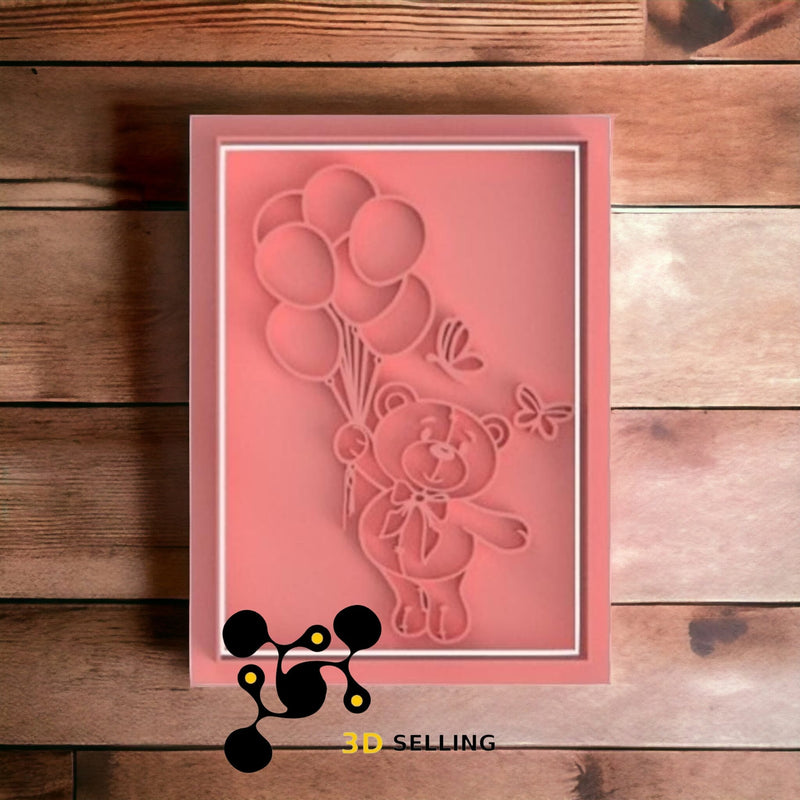 Orsetto con Palloncini 9,5cm - 3d Selling