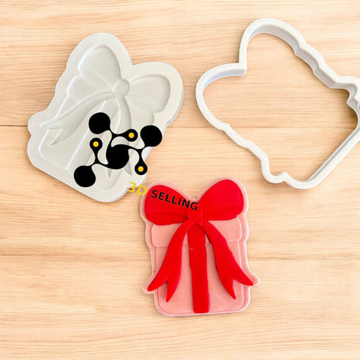 SELLING3D Casa, arredamento e bricolage:Articoli per cucina e bar:Accessori per pasticceria:Altro accessori per pasticceria Pacco regalo tagliabiscotto in 3D
