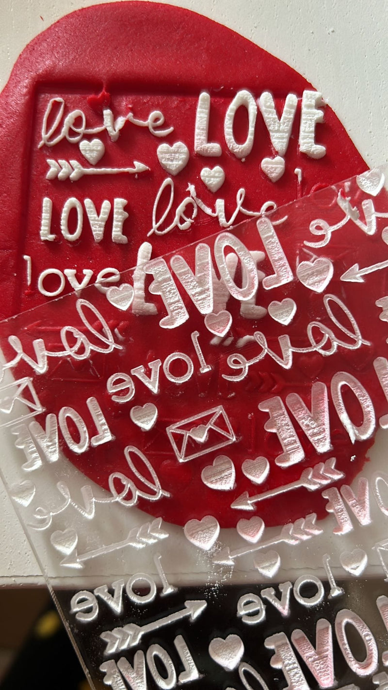 Pattern in acrilico Love 10*10 - 3d Selling