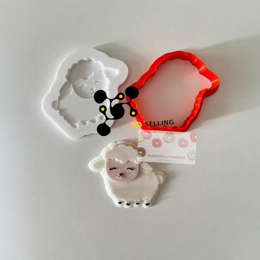 SELLING3D Casa, arredamento e bricolage:Articoli per cucina e bar:Accessori per pasticceria:Altro accessori per pasticceria Pecorella tagliabiscotti in 3D 8.5cm