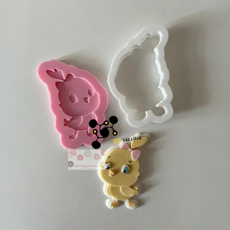 Pulcino effetto 3D 8.5cm - 3d Selling