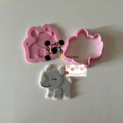 Rinoceronte formina per biscotti in 3D 8cm - 3d Selling