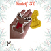 SELLING3D Casa, arredamento e bricolage:Articoli per cucina e bar:Accessori per pasticceria:Altro accessori per pasticceria Rudolf 3D – Tagliabiscotti Natalizio 8cm